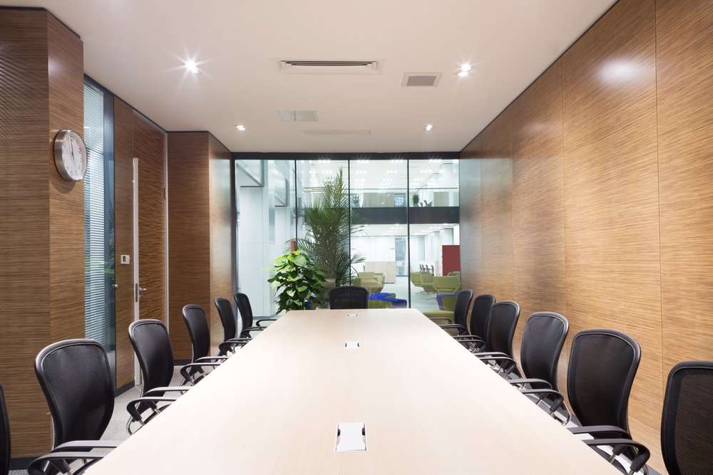 clean boardroom with chairs